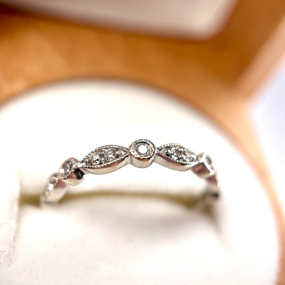 Brilliant Earth 18KT White Gold Tiara Eternity Diamond Ring